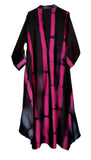 Black, pink and grey drape style pocket tunic