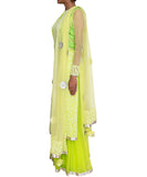 Mint green kurta and sharara set