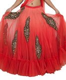 Coral ombre net lehenga