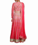 Fushia pink gota work anarkali