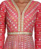 Fushia pink gota work anarkali
