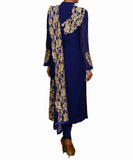 Blue chantilly swarovski suit