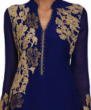 Blue chantilly swarovski suit